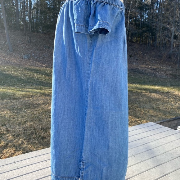 NWOT Cloth & Stone Chambray Off the Shoulder Shift Dress, Small, Blue - Picture 5 of 14